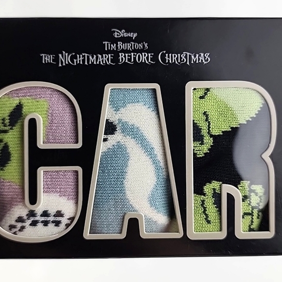 The Nightmare  Before Christmas Jack Skellington Sally 5 Pair Socks Shoe Sz 4-10 - Picture 7 of 11